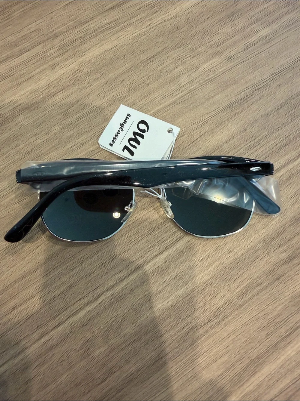 OWL Black & Gold Half-Frame Sunglasses